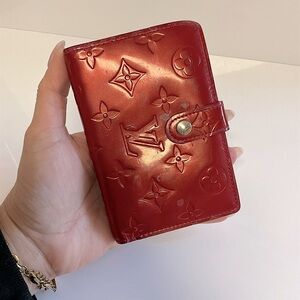 Authentic Louis Vuitton Vernis Cherry Red Embossed Wallet